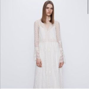 ZARA Bohemian Vintage Lace Dress